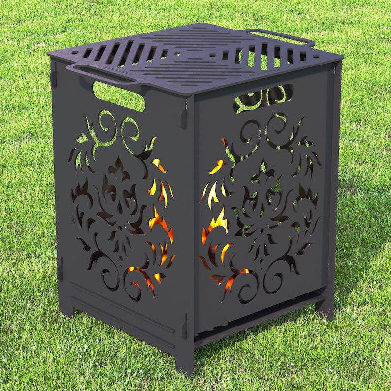 Fire Pit BBQ Barbecue Dxf Files for Plasma,laser,grill,collapsible