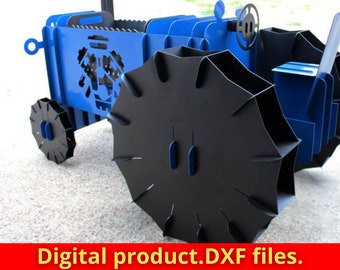 Tractor BBQ cnc animal templates, flower stand, cnc laser and plasma cutting plan, dxf file.