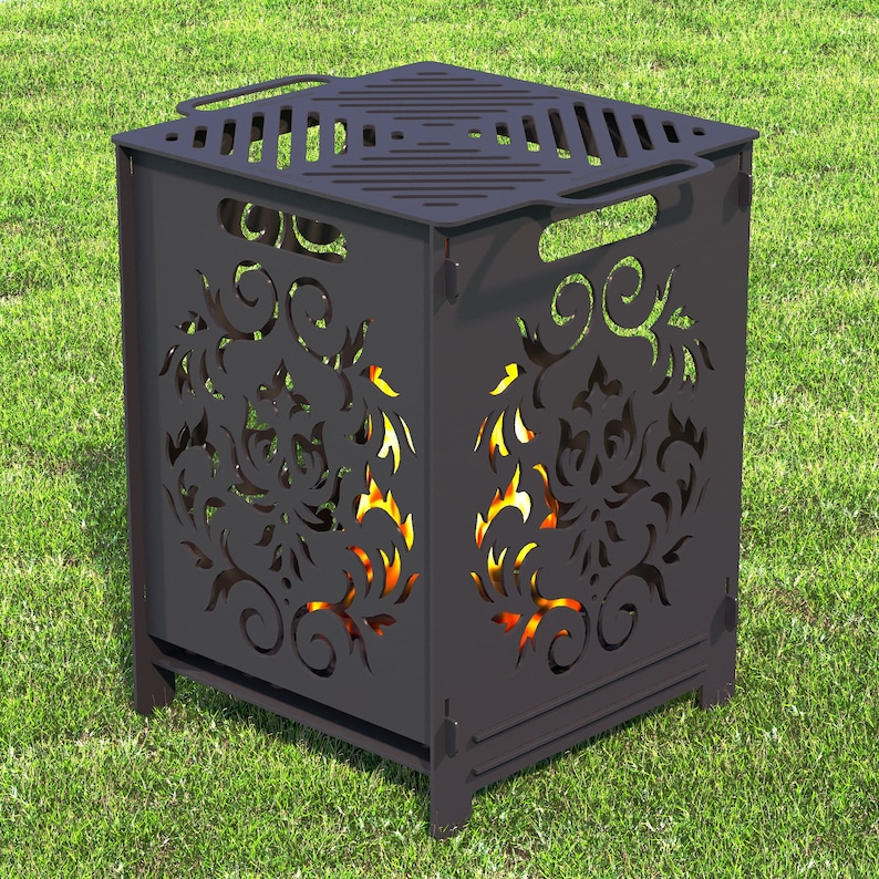 Fire Pit BBQ Barbecue Dxf Files for Plasma,laser,grill,collapsible