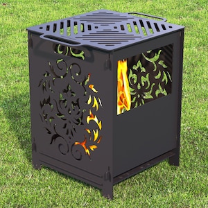 Fire pit BBQ Barbecue Dxf files for plasma,laser,Grill,Collapsible,Foldable,Mangal,Camping.V2