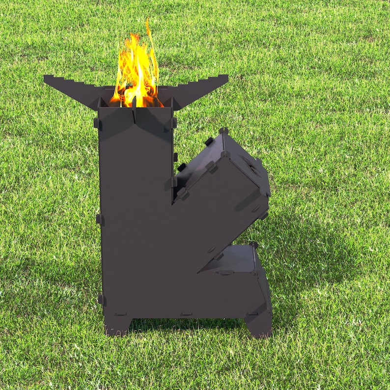 Rocket Stove Fire Pit,grill BBQ Barbecue Dxf Files for Plasma,mangal Collapsible,foldable,plasma