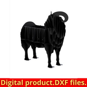 RAM BBQ cnc animal templates, flower stand, cnc laser and plasma cutting plan, dxf file