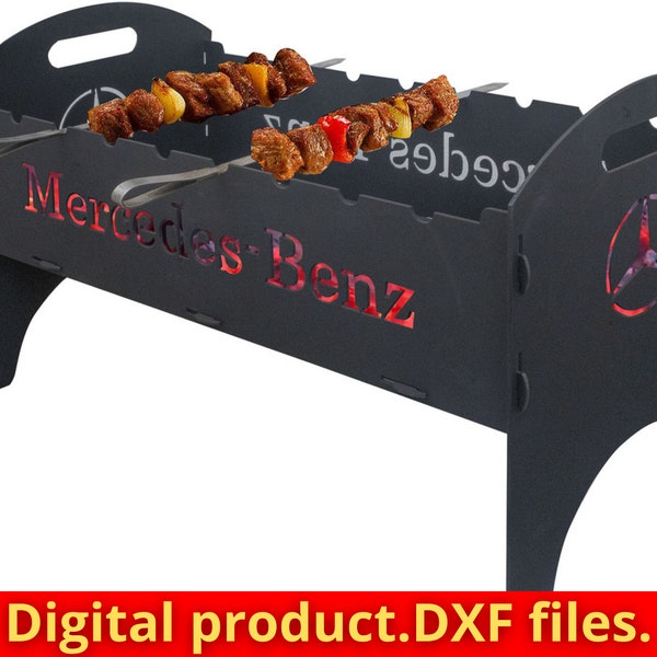 Fire pit with fire, grill DXF files for plasma, laser, CNC, Fire Pit. DIY