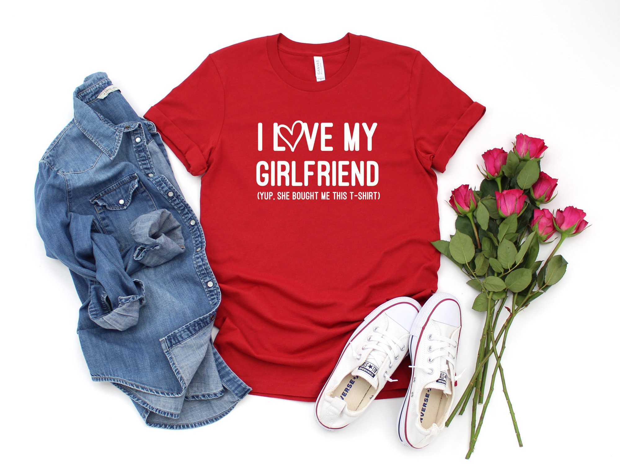 Couple Matching I Love My Hot Girlfriend Boyfriend Le Meilleur Prix Dans Amazon - Foto 2