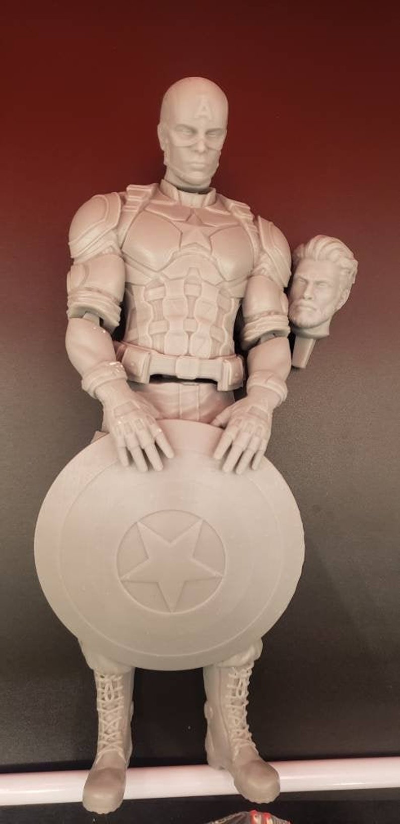 Captain America Marvel Resin 3D Printed Figure/Garage Kit Etsy