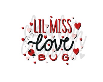 Cute T-ShirtOnesieBodysuit perfect for Valentines day or baby shower Lil Miss Love Bug ShirtOnesie