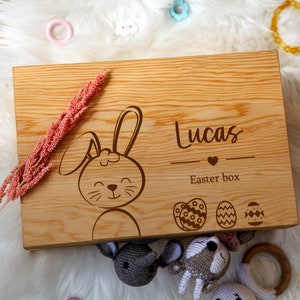 Wooden Easter Basket - Personalized Special Delivery Easter Crate - Easter Egg Hunt - Easter Treat Box - Easter Gift Box - Easter Bunny