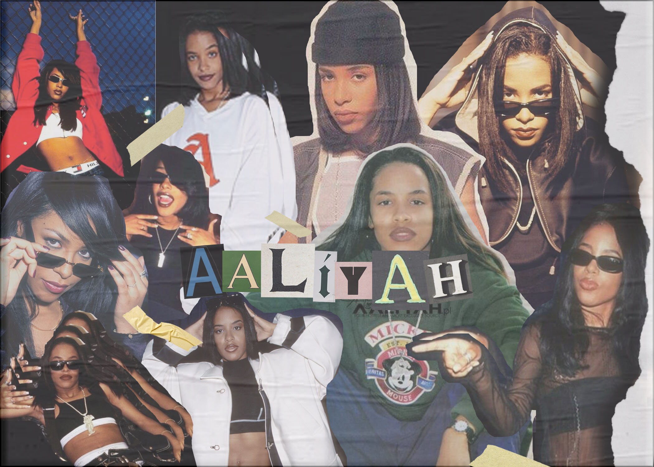 Aaliyah Scrapbook Printable Digital Design Etsy