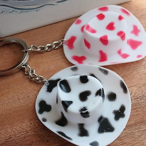 Cowboy, Cowgirl keyring, Free Initial, keychain, Personalised, gift, Fun, bag charm, Birthday,