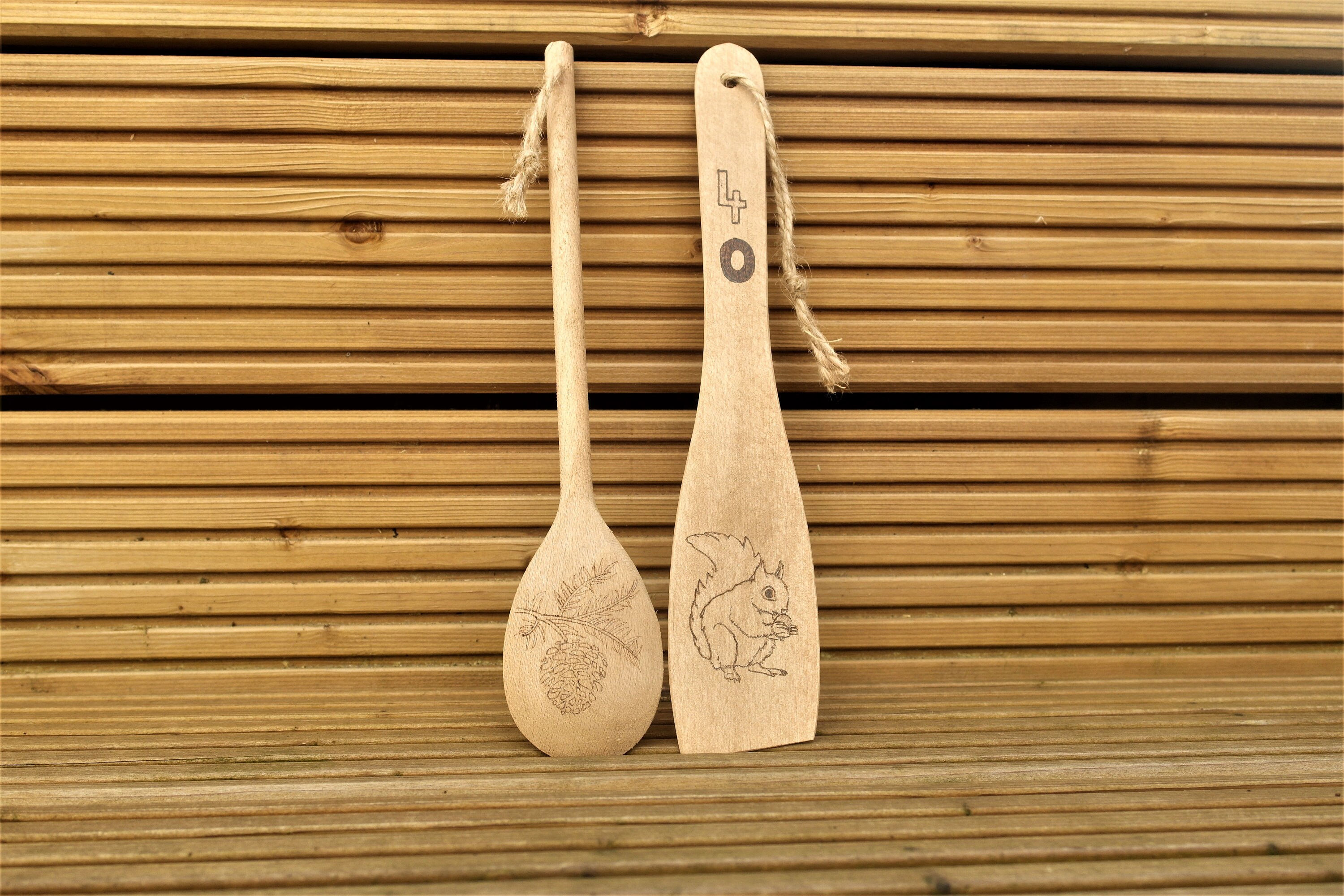 Cuillère et Spatule en Bois Landes