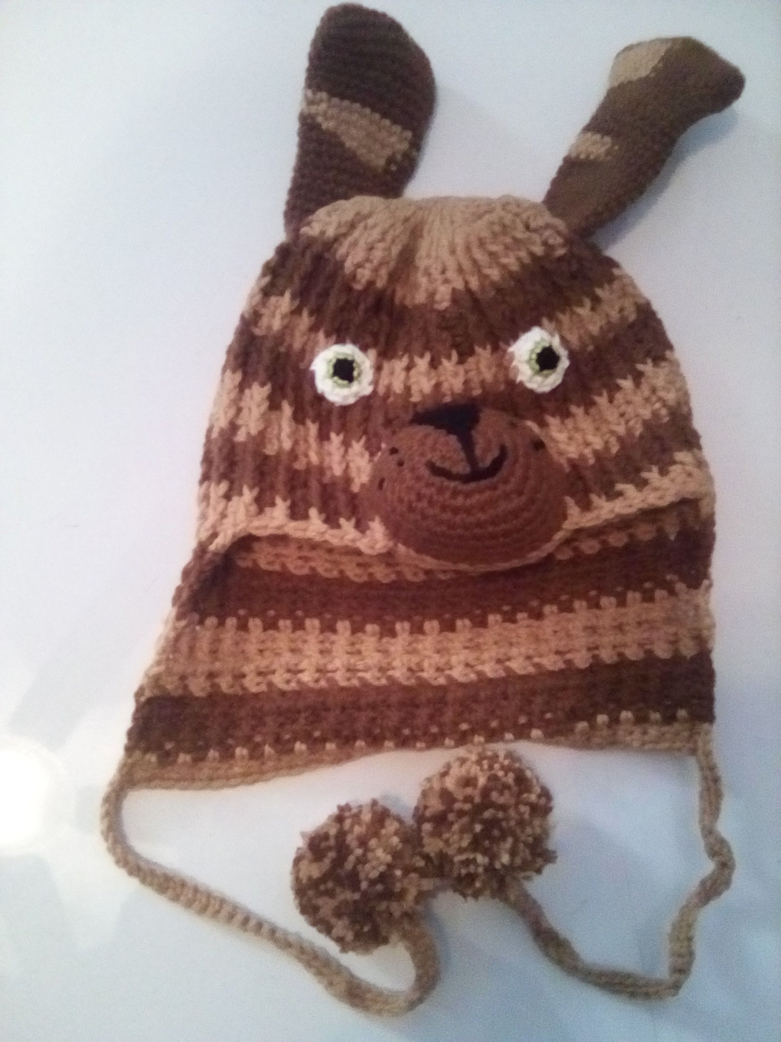 Handmade brown light brown puppy dog stocking hat and neck | Etsy