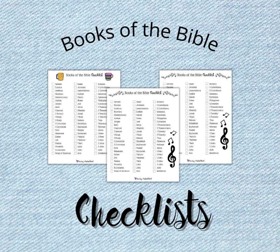 Books of the Bible Checklists Bible Reading Plan Bible-in-a-year ...
