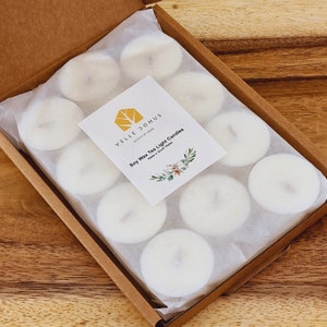Unscented Soy Wax Tea Lights image 3