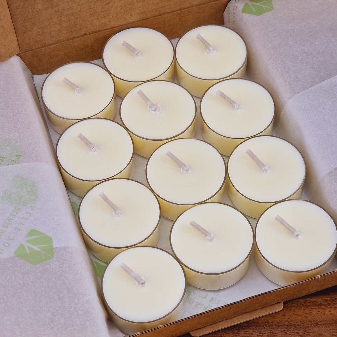 Unscented Soy Wax Tea Lights Etsy UK