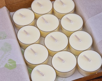 Unscented Soy Wax Tea Lights