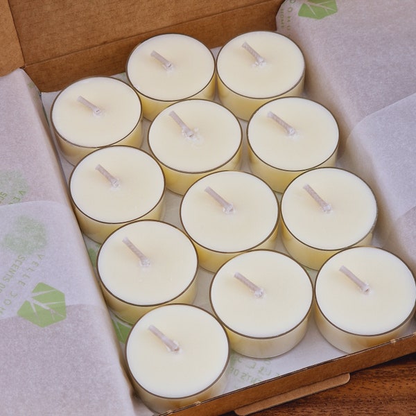 Unscented Soy Wax Tea Lights