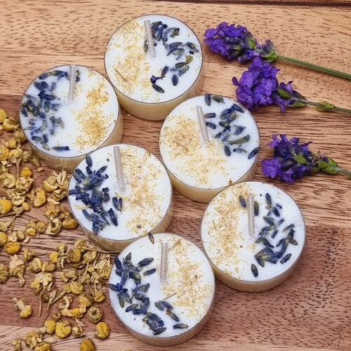 Soy Wax Lavender and Chamomile Scented Tea Light Candles Etsy UK