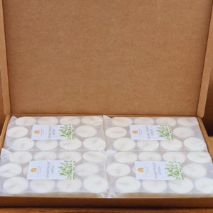 Unscented Soy Wax Tea Lights image 5