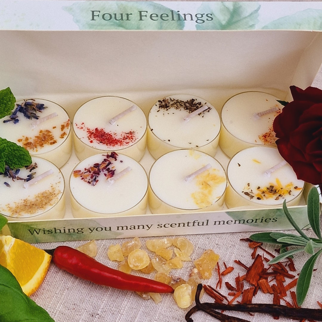 4 Feelings Tea Light Candles Discovery Set - Etsy UK