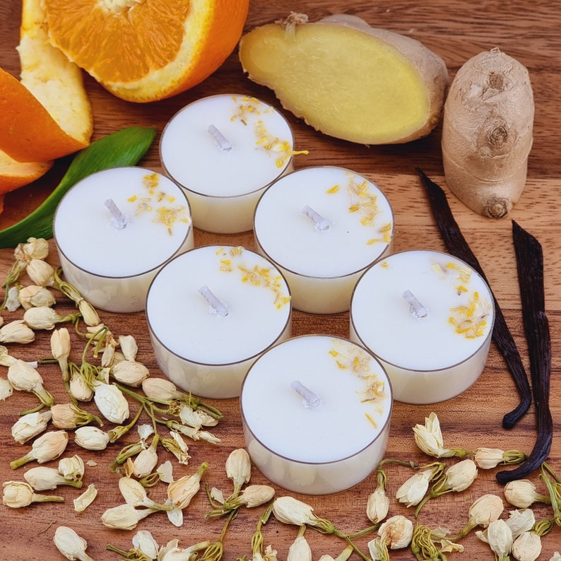 Relaxing Ylang Ylang Scented Soy Wax Tea Light Candles Etsy UK