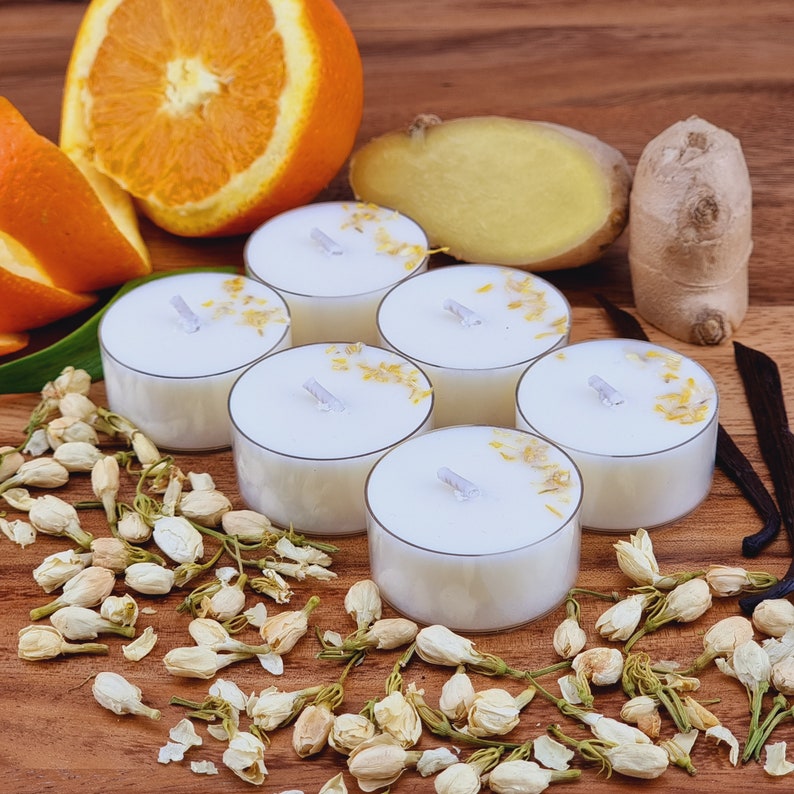 Relaxing Ylang Ylang Scented Soy Wax Tea Light Candles Etsy UK