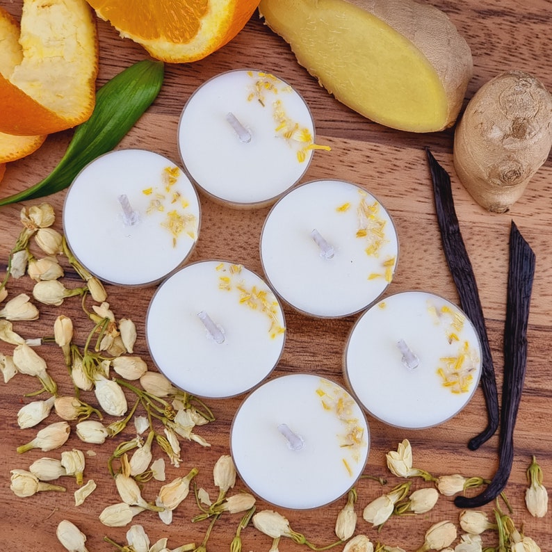 Relaxing Ylang Ylang Scented Soy Wax Tea Light Candles Etsy UK