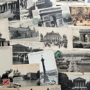 NOUVELLES cartes postales vintage françaises de Paris des années 1900, vintage, noir et blanc, papier manuscrit éphémère accessoires de journal