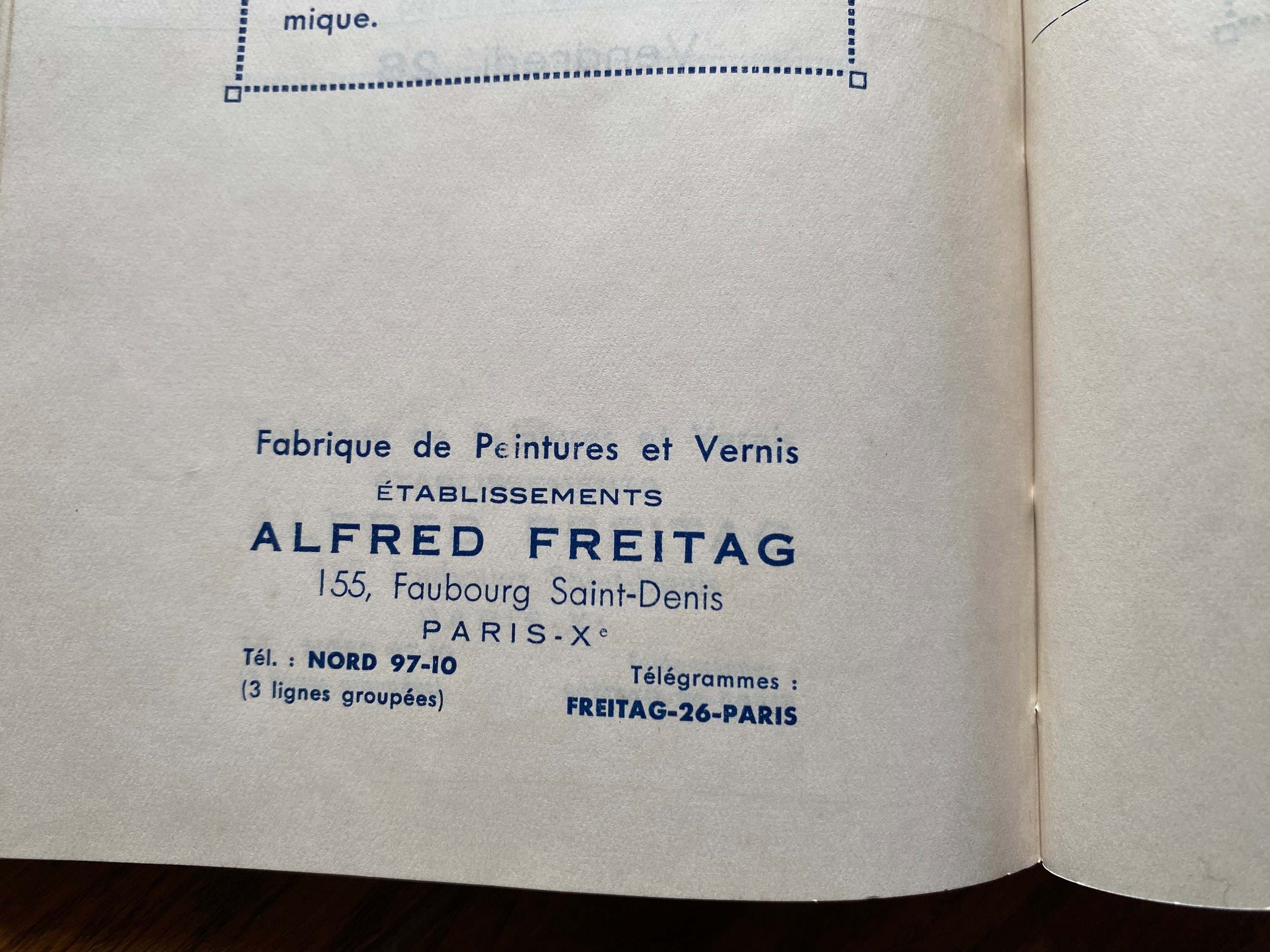 Vintage French Small 1935 Paperback Agenda Diary Unused Old 