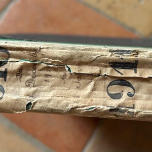 En espera para otoño. NO compre Champagne francés antiguo grande 1911 francés alemán copia cartas diario/libro mayor/libro de cartas papel cebolla.