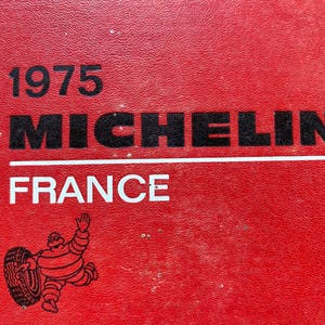 NOVO ESTOQUE Vintage Francês Michelin 1975 Grande Pesado Restaurante Guia de Hotel Livro Antigo Papel Ephemera
