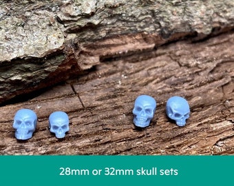 Decorative Miniature Skulls • 20 per set • Basing • 3D Printed 28mm or 32mm TableTop Scenery