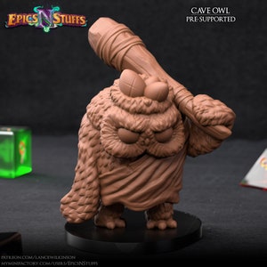 Owlkin Caveowl • Cute monsters • Epics &#39;N&#39; Stuffs • 3D Printed 32mm TableTop Miniature