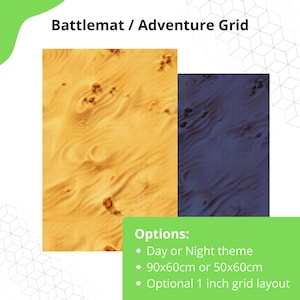 Desert Battlemat / Cuadrícula de aventuras • Mapas de batalla • Cast 'n Play • Accesorio de mesa y juego de guerra