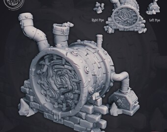 Sewers Portal #296 • Sewers of Thamarya • Cast 'n Play • 3D Printed 32mm TableTop Scenery