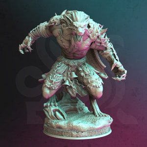 Loghain - Werwolf Ritter • Untote Aufstand • DM Stash • 3D Gedruckt 32mm/75mm TableTop Miniature