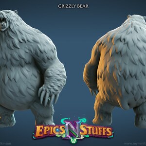 Grizzly Bear Epics 'N' Stuffs 3D Printed 32mm TableTop Miniature image 2