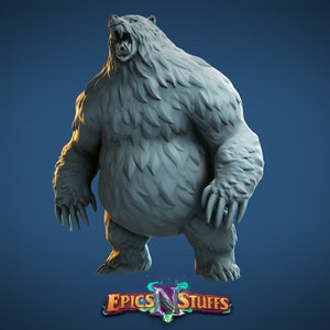 Grizzly Bear Epics 'N' Stuffs 3D Printed 32mm TableTop Miniature image 1