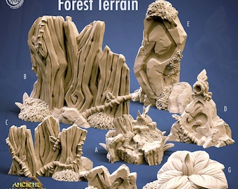 Forest Terrain #368 • Ancient Woodlands • Cast 'n Play • 3D Printed 32mm TableTop Scenery Terrain