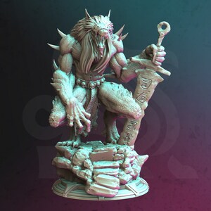 Scrag Blackborne - Werwolf Alpha • Untote Aufstand • DM Stash • 3D Gedruckt 32mm/75mm TableTop Miniature