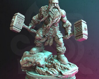 Rend Mathias - Dwarf Barbarian • Undead Uprising • DM Stash • 3D Printed 32mm/75mm TableTop Miniature