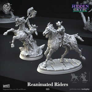 Gereanimeerde rijders • Verborgen crypte • Cast &#39;n Play • 3D-geprinte 32mm tabletop miniatuur