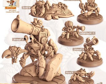 Crabe - The Crab • Cast &#39;n Play • Cornelia&#39;s Companions • 3D Printed 32mm TableTop Miniature