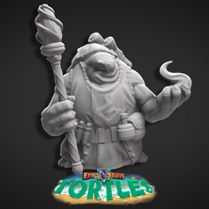Tortle Sorcerer • Epics &#39;N&#39; Stuffs • 3D Printed 32mm TableTop Miniature
