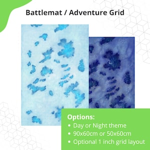 Frostlands Battlemat / Adventure Grid • Battle Maps • Cast &#39;n Play • TableTop & Wargame Accessory