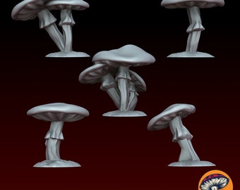 Basing Mushroom - Honey Agaric (20 pieces) • MiniBasing • 3D Printed 32mm TableTop Miniature