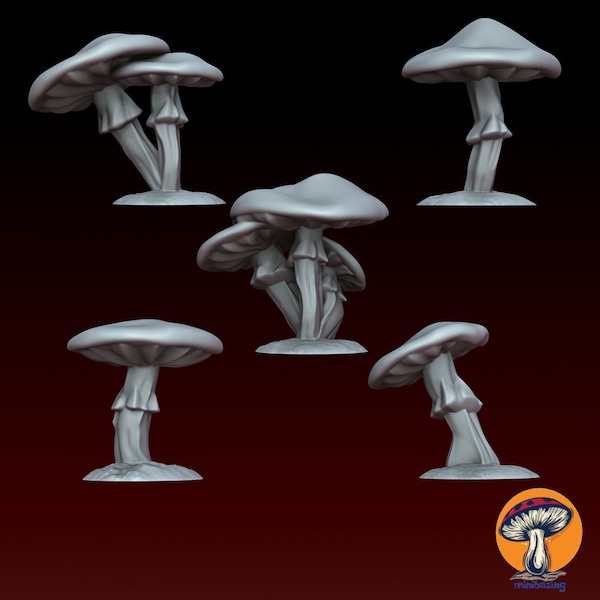 Basing Mushroom - Honey Agaric (20 pieces) • MiniBasing • 3D Printed 32mm TableTop Miniature