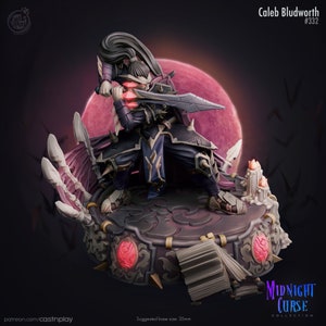 Caleb Bludworth #332 • Midnight Curse • Cast &#39;n Play • 3D Printed 32mm TableTop Miniature
