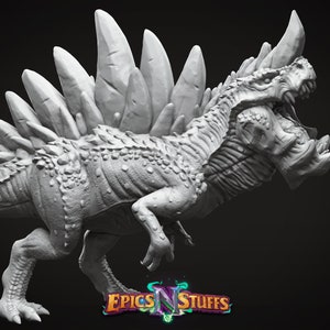 Crystaline Spinosaurus • Epics &#39;N&#39; Stuffs • 3D Printed 32mm TableTop Miniature • Dinosaur collectable