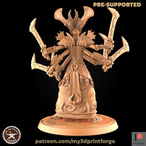 Demon Mother Shahraz 50mm base Black Temple My 3D Print Forge 3D Printed 32mm TableTop Miniature zdjęcie 4