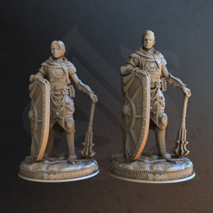 Arkina & Arkeus, Knights of the Dawn • Specialists of the Golden Griffins •  DM Stash • 3D Printed 32mm/75mm TableTop Miniature